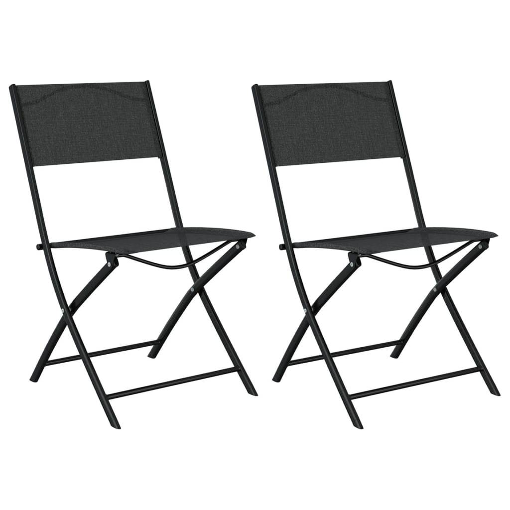 Helloshop26 - Ensemble de bistro jardin meuble extérieur terrasse 3 pièces acier noir - Imagen 2