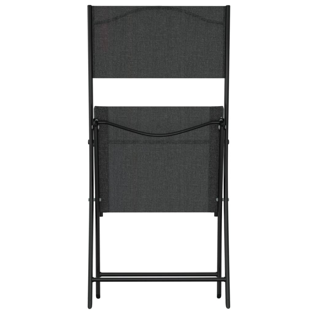 Helloshop26 - Ensemble de bistro jardin meuble extérieur terrasse 3 pièces acier noir - Imagen 6