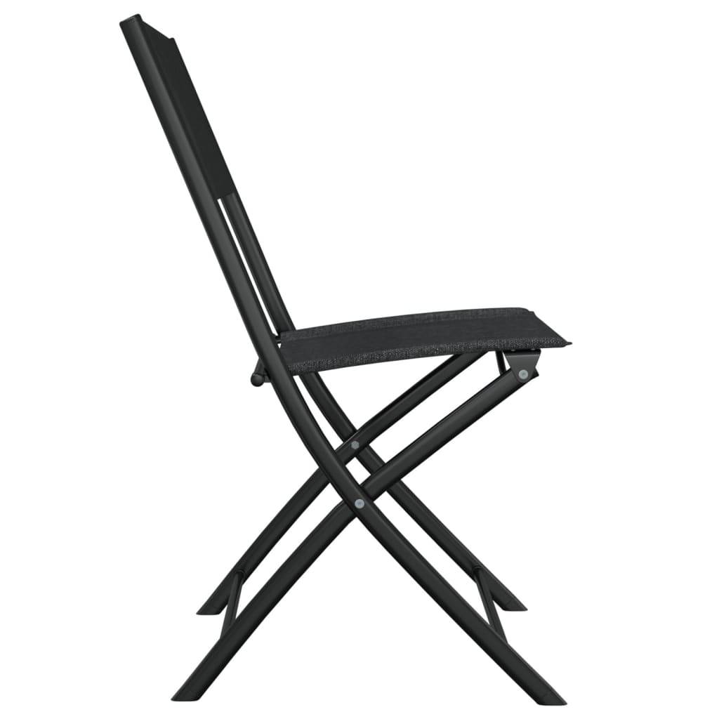 Helloshop26 - Ensemble de bistro jardin meuble extérieur terrasse 3 pièces acier noir - Imagen 5