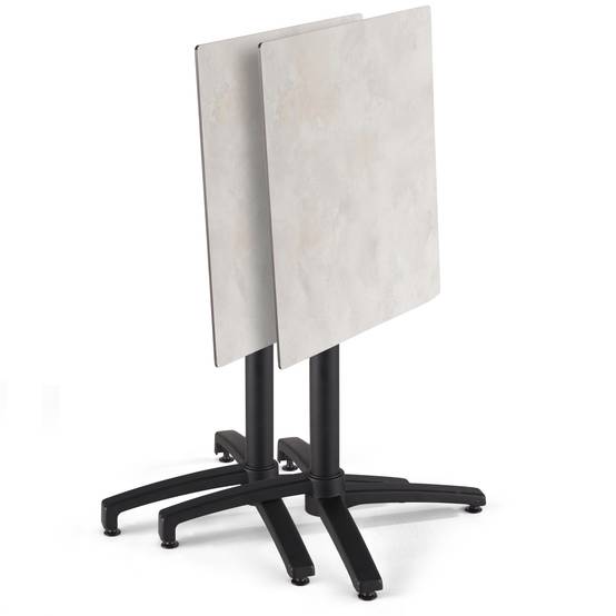 Oviala - Ensemble table 60 cm gris clair et 2 fauteuils en métal taupe - Oviala - Imagen 3