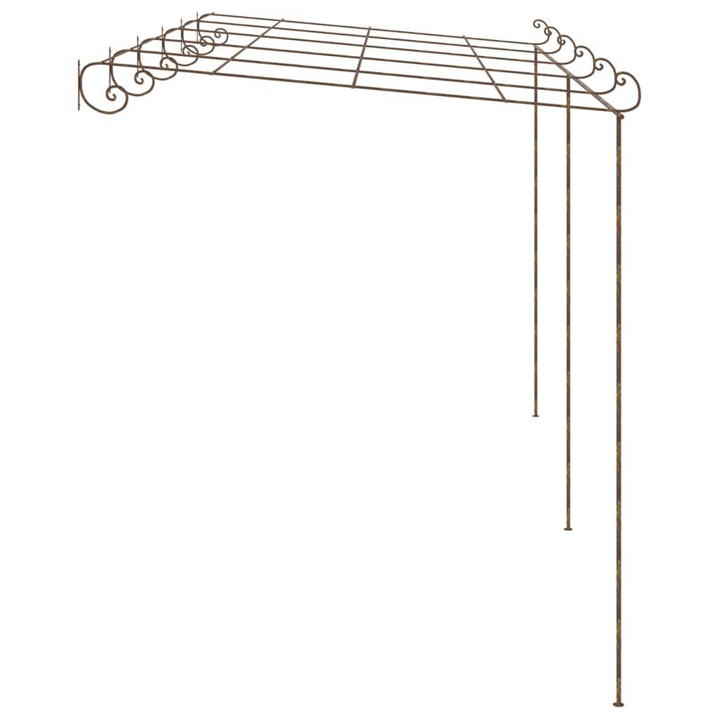 Grande Tonnelle Jardin Fer Forgé Pergola Spacieuse Vignes Patio 6x3m Marron - ComfortXL Outdoor Living - Image 3