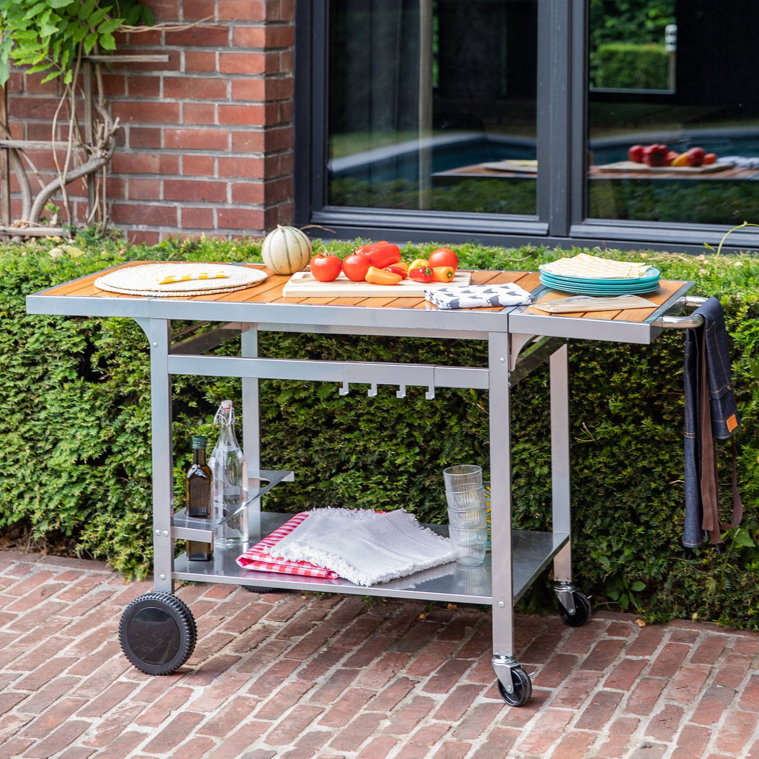 Desserte pour plancha en bois et métal GRANDI XL - COOK'IN GARDEN - Imagen 7