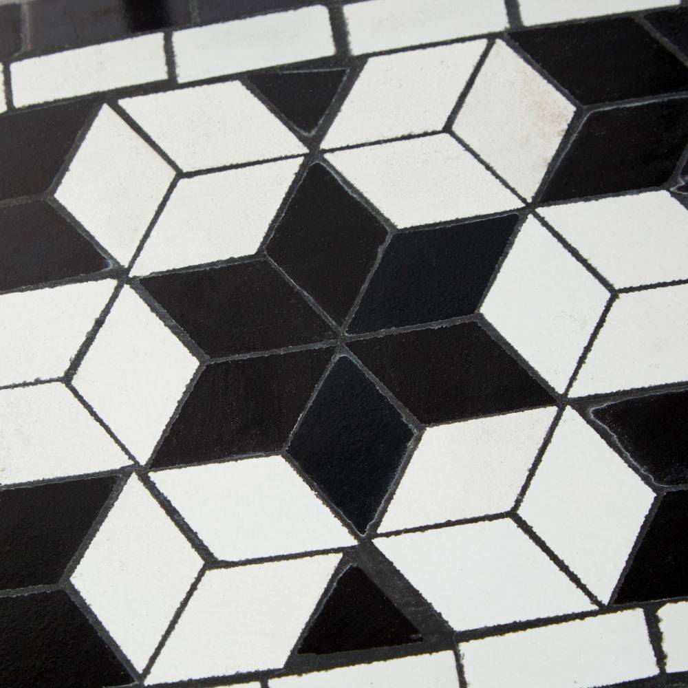 Helloshop26 - Étagère pour plantes mosaïque 3 niveaux 114 cm noir/blanc - Imagen 4