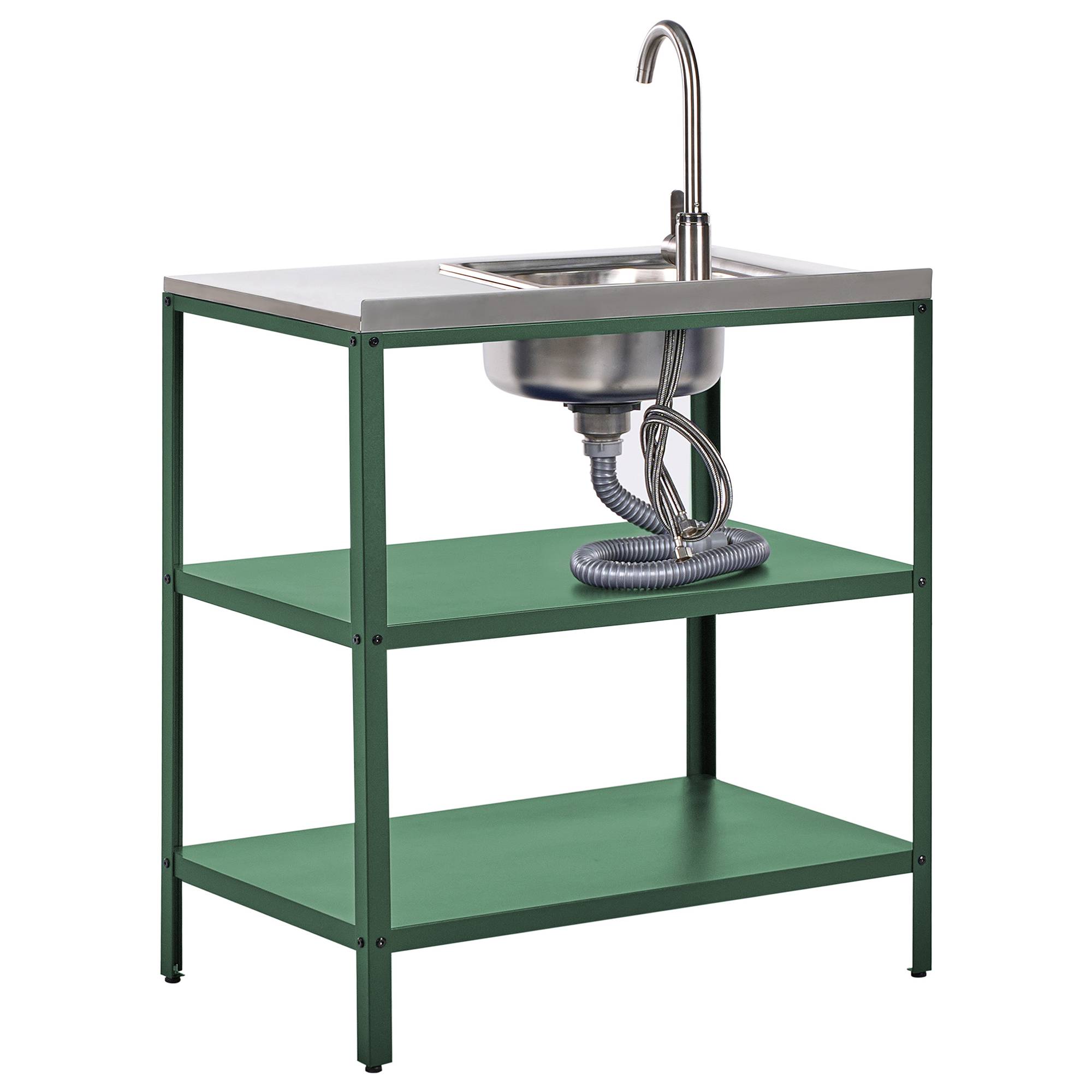 Beliani - Cuisine de jardin Acier Vert VILAMA - 80x50x90- Beliani - Image 5