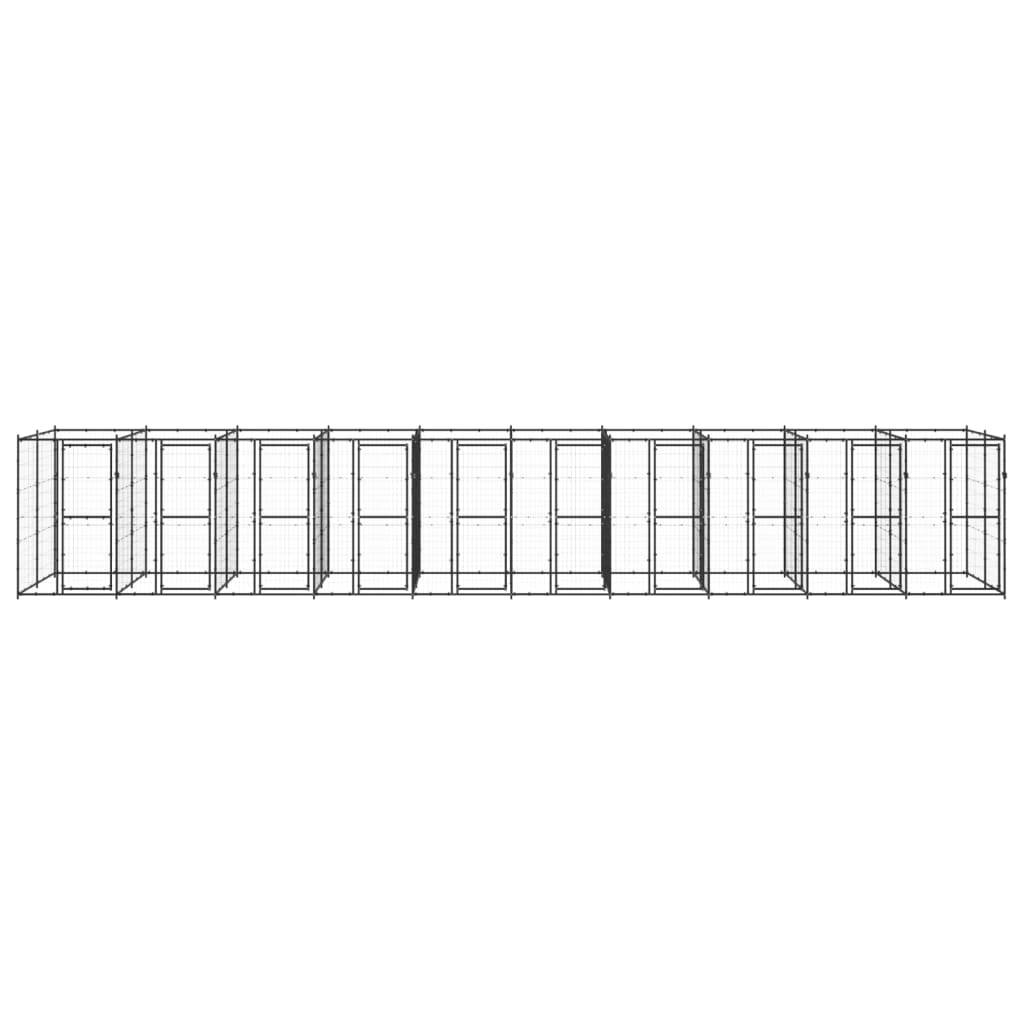 Vidaxl - Chenil d'extérieur pour chiens Acier 24,2 m² vidaXL 3082268 - Imagen 2