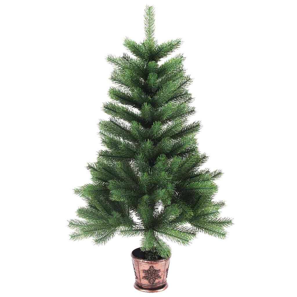 Sapin de Noël | Arbre de Noël artificiel aiguilles réalistes 90 cm vert Maison Chic - Image 2