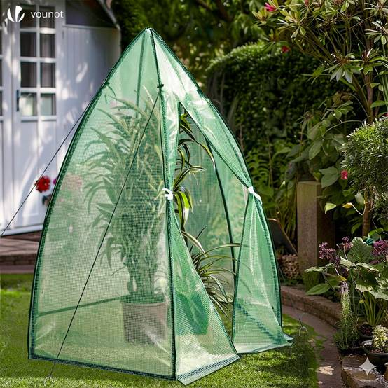 Serre d'hivernage dôme 160x160x180cm vert - Bâche PE imperméable, anti-UV - Balcon, terrasse, jardin - Image 2