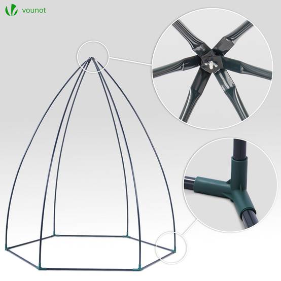 Serre d'hivernage dôme 160x160x180cm vert - Bâche PE imperméable, anti-UV - Balcon, terrasse, jardin - Image 6