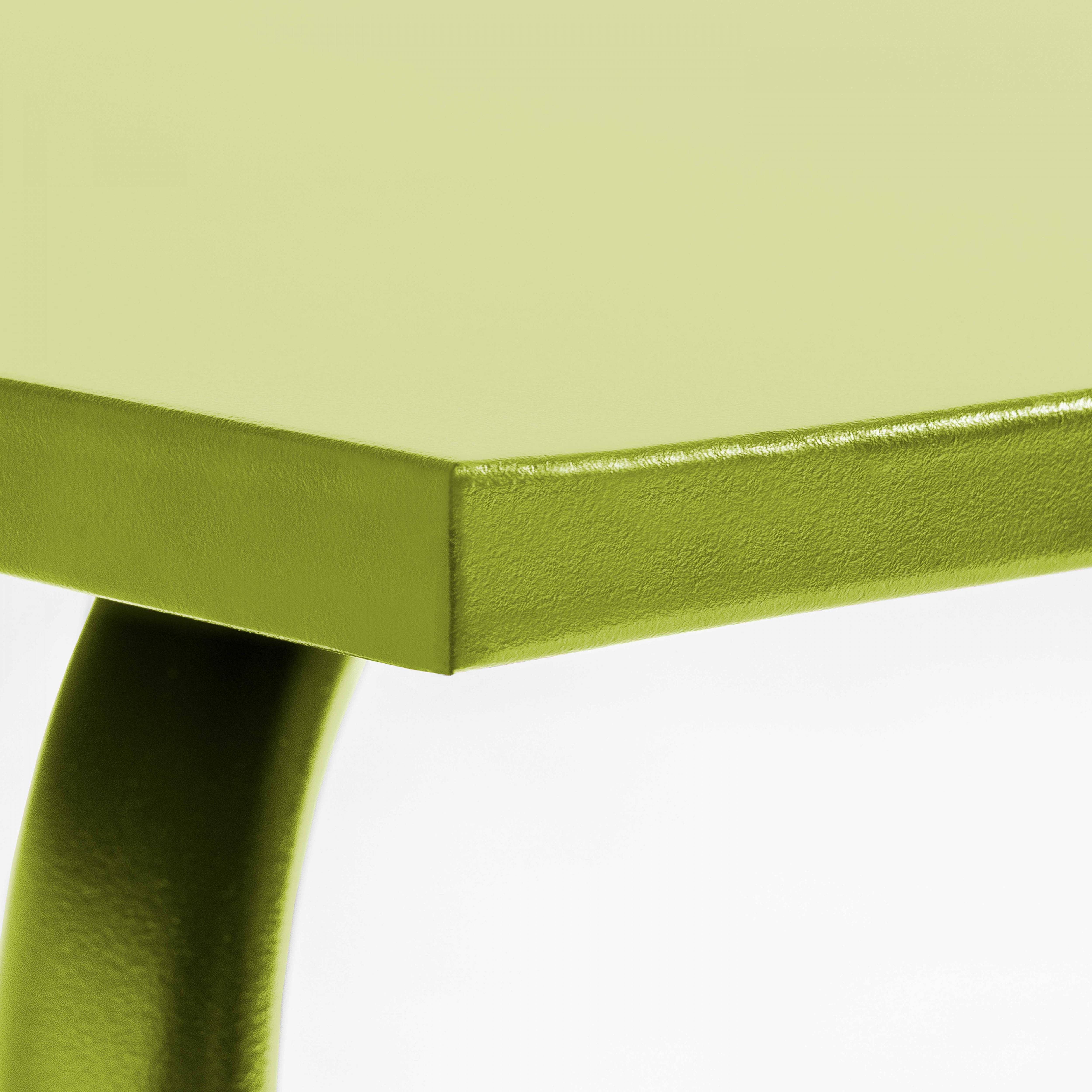 Oviala - Ensemble table de jardin carrée et 8 fauteuils en métal vert Palavas - Oviala - Imagen 6