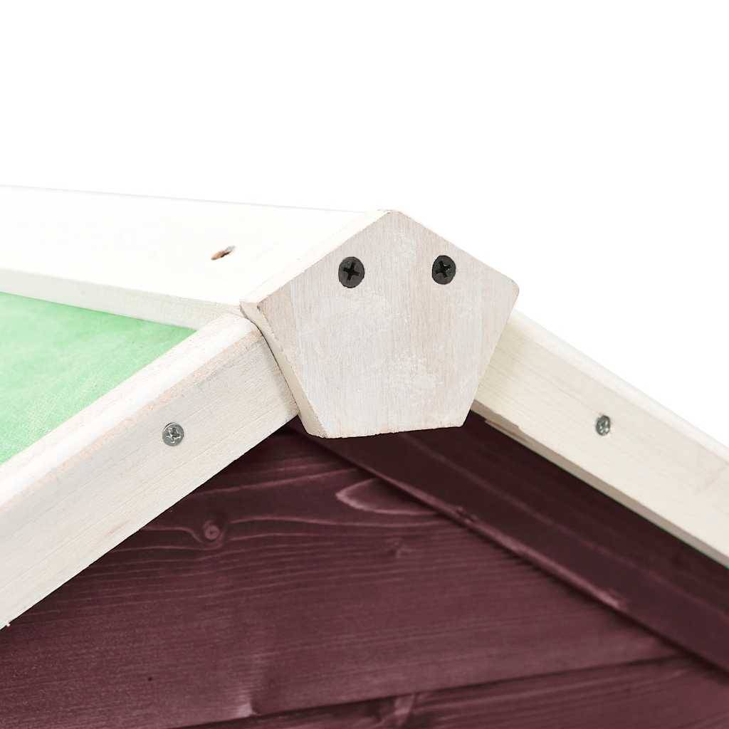 Vidaxl - Clapier Moka et blanc 140x63x120 cm Bois de sapin massif vidaXL 170870 - Imagen 5