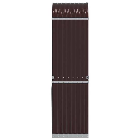 Range-bûches acier galvanisé pour bois de chauffage extérieur Marron 170cm – ComfortXL Outdoor Living - Image 5