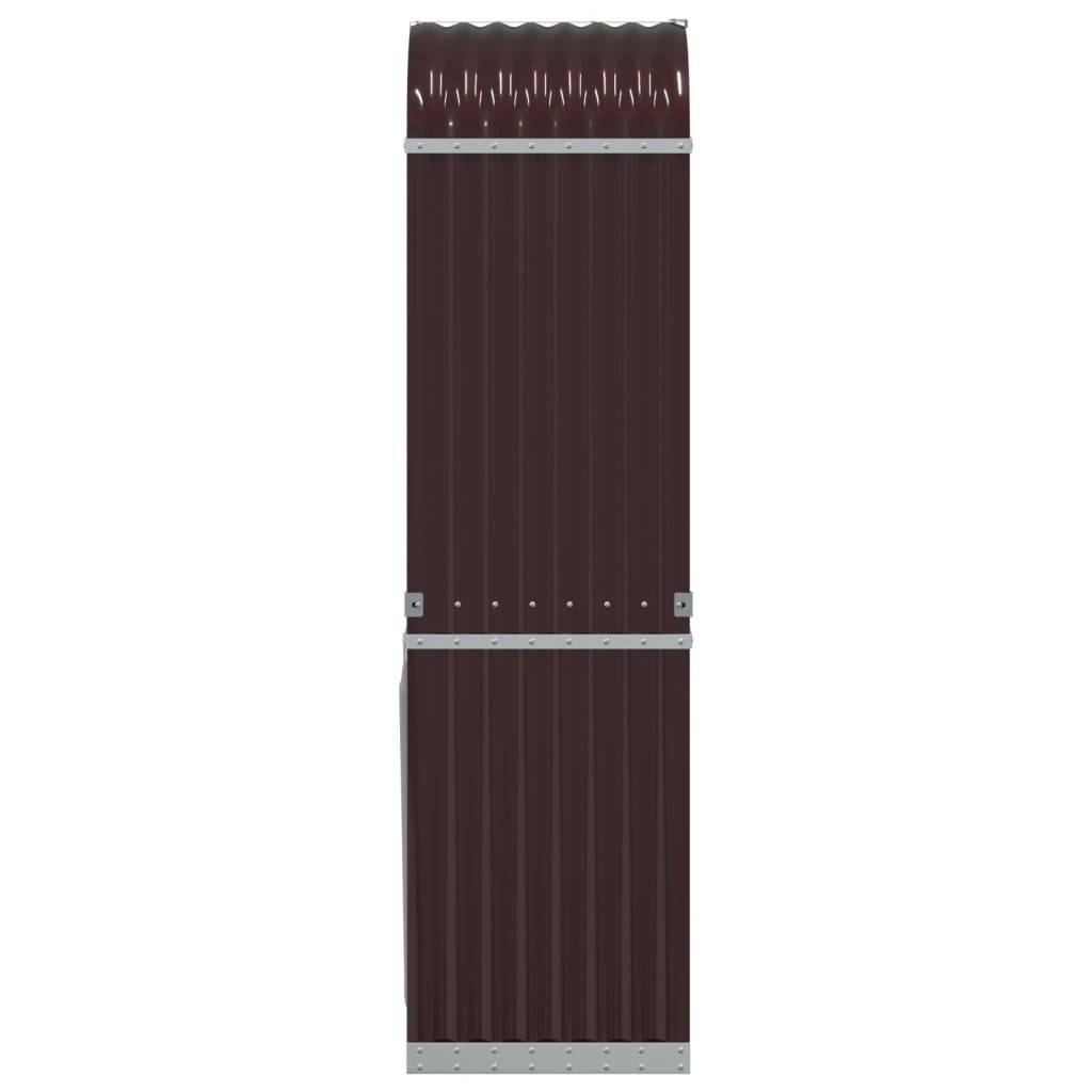 Range-bûches acier galvanisé pour bois de chauffage extérieur Marron 170cm – ComfortXL Outdoor Living - Image 5