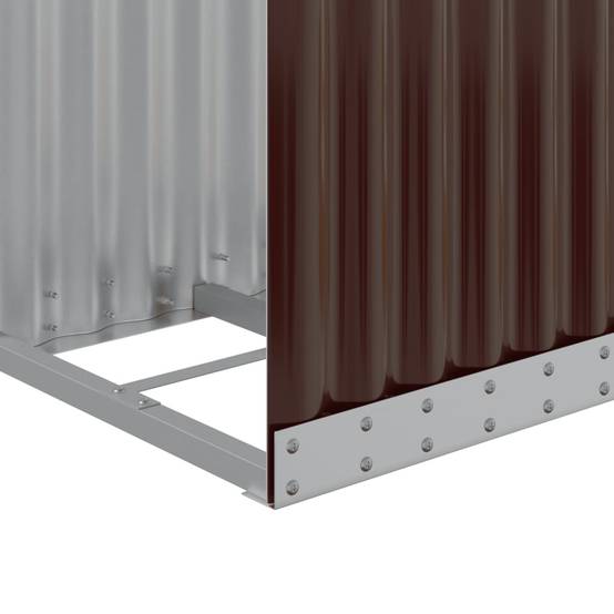 Range-bûches acier galvanisé pour bois de chauffage extérieur Marron 170cm – ComfortXL Outdoor Living - Image 7