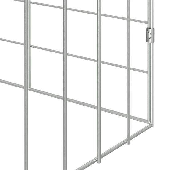 Enclos Extérieur Lapin Acier Solide 100x78x78cm Argent - ComfortXL Outdoor Living - Image 10