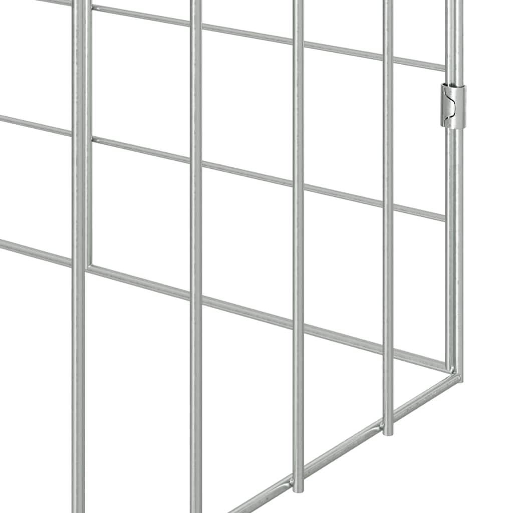 Enclos Extérieur Lapin Acier Solide 100x78x78cm Argent - ComfortXL Outdoor Living - Image 10