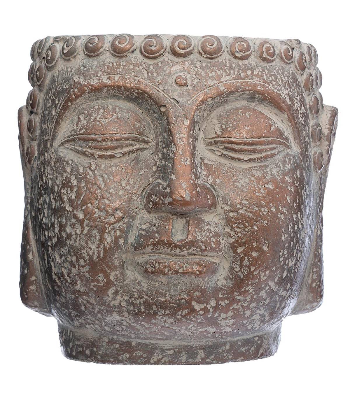 Pot de fleurs Bouddha en ciment D 19.5 cm