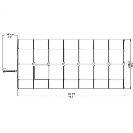 Canopia - Serre de jardin en polycarbonate Rion Eco Grow 9,16 m², Ancrage au sol Oui - Image 3