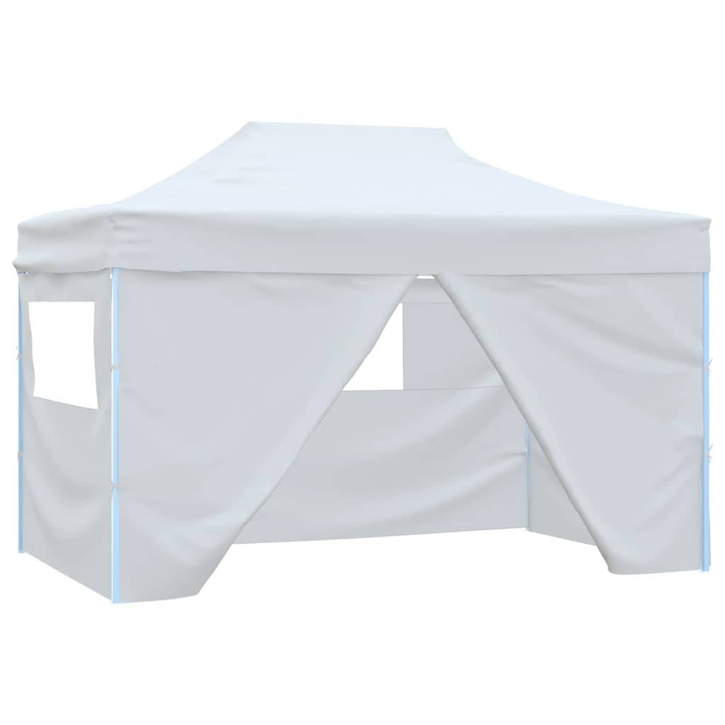 Chapiteau Pliant Professionnel Acier 4 Parois Imperméable pour Mariage Blanc 3x4m – ComfortXL Outdoor Living - Image 1