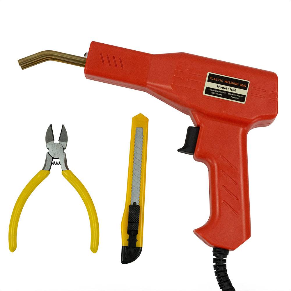 Sans Marque - Pistolet pour souder le plastique 50 W - Kit avec agrafes et accessoires - Imagen 1