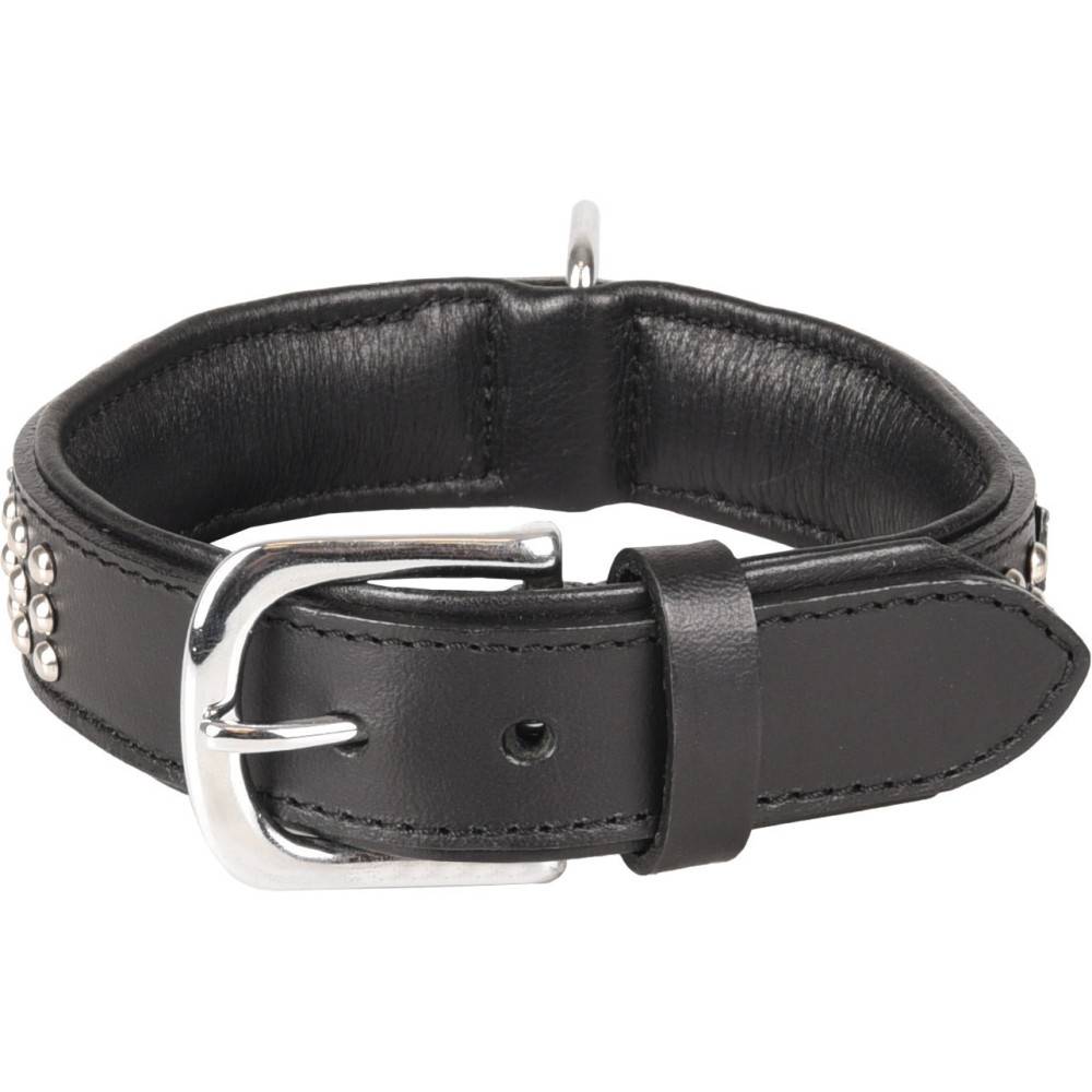 Collier Cuir SEDONA noir taille S/M 31-35 cm pour chien. - Imagen 2