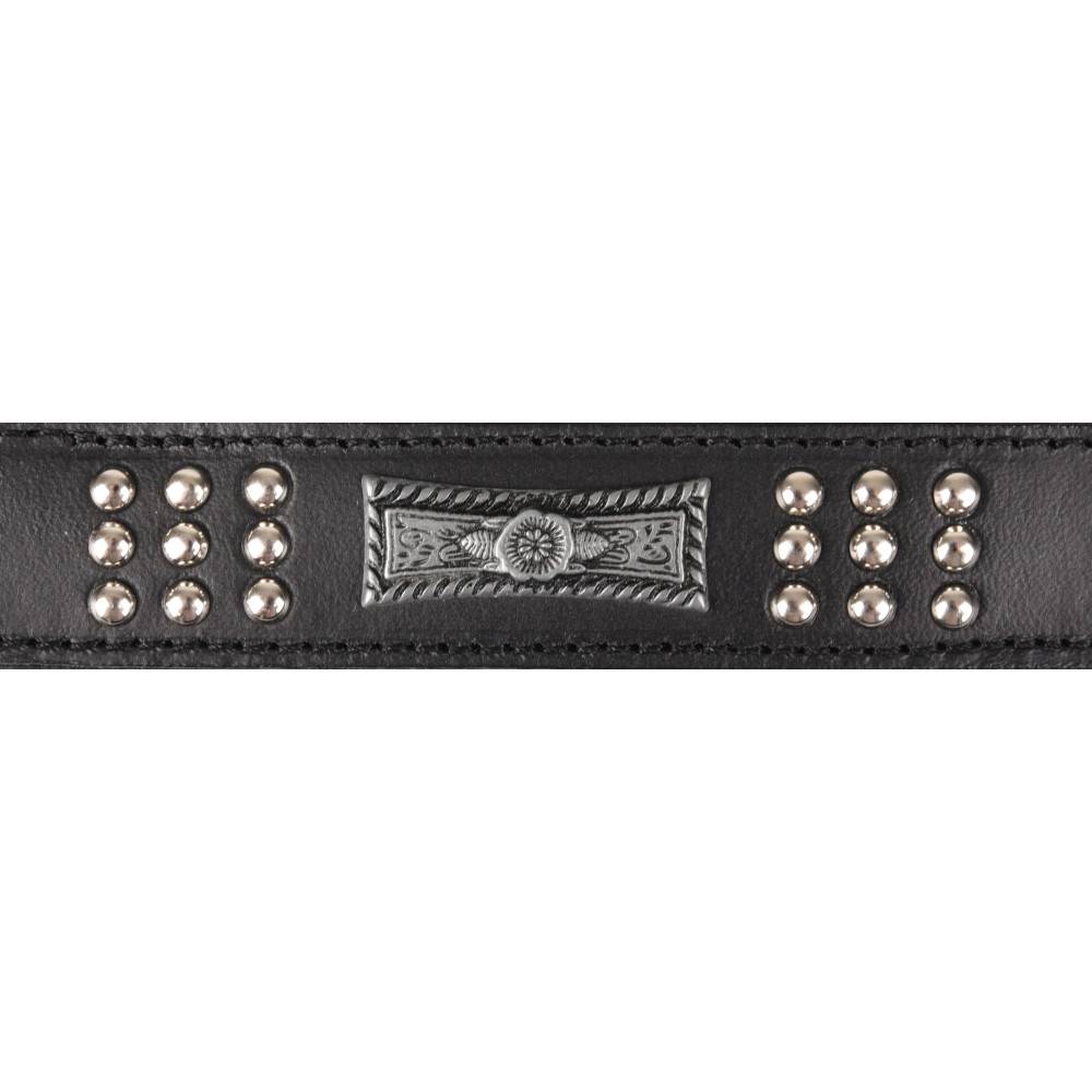 Collier Cuir SEDONA noir taille S/M 31-35 cm pour chien. - Imagen 3