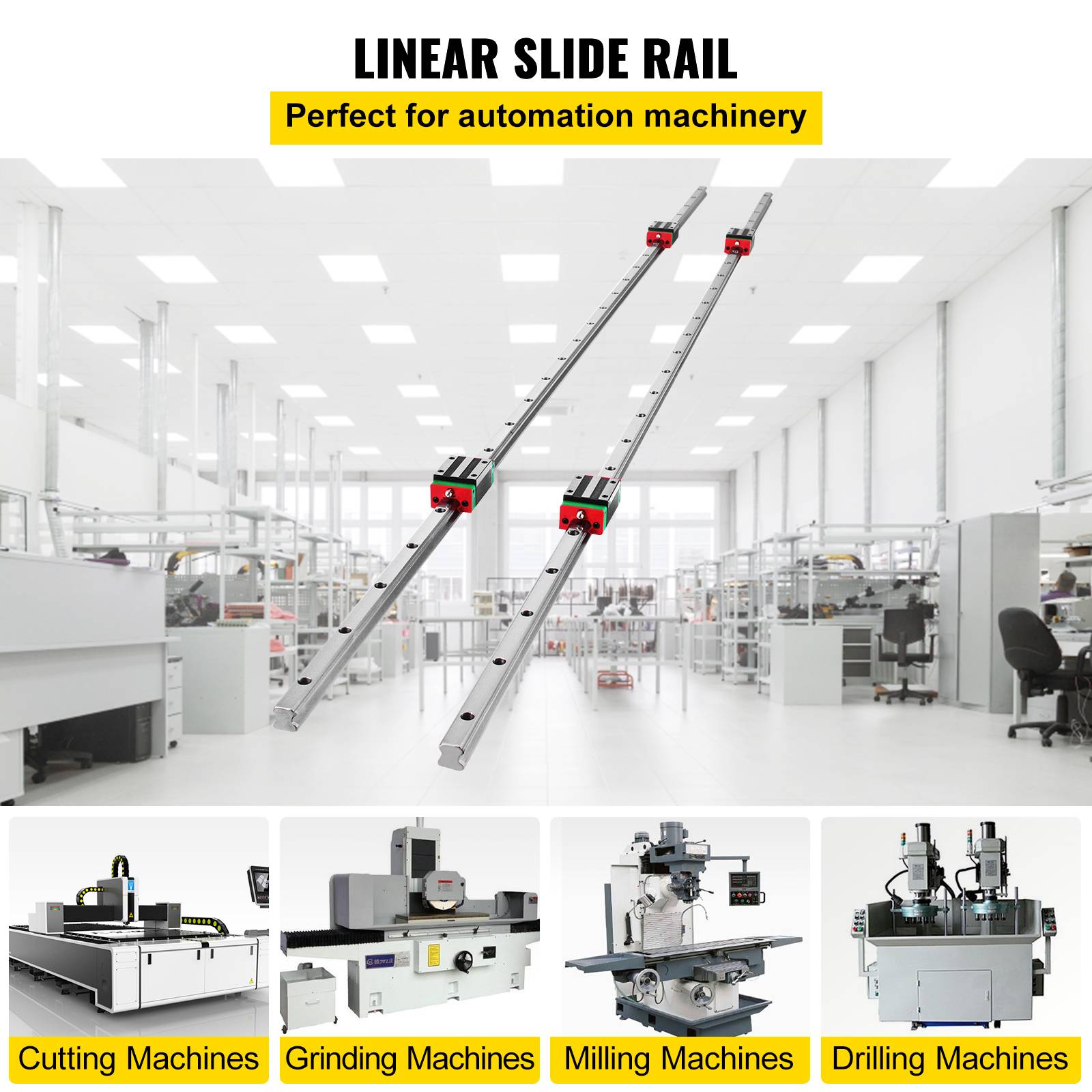 Mini rails linéaires HSR15X1500 (2 rails + 4 blocs) 1500mm, pour ...
