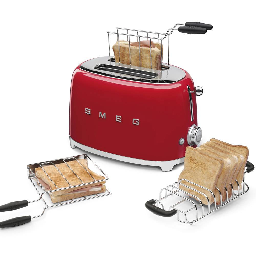 Toaster 2 tranches années 50 rouge - Image 2
