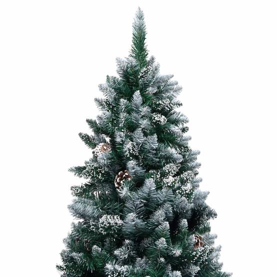 ComfortXL - Sapin de Noël Artificiel Enneigé avec LED et Pommes de Pin Vert 150 cm – ComfortXL Outdoor Living - Image 3