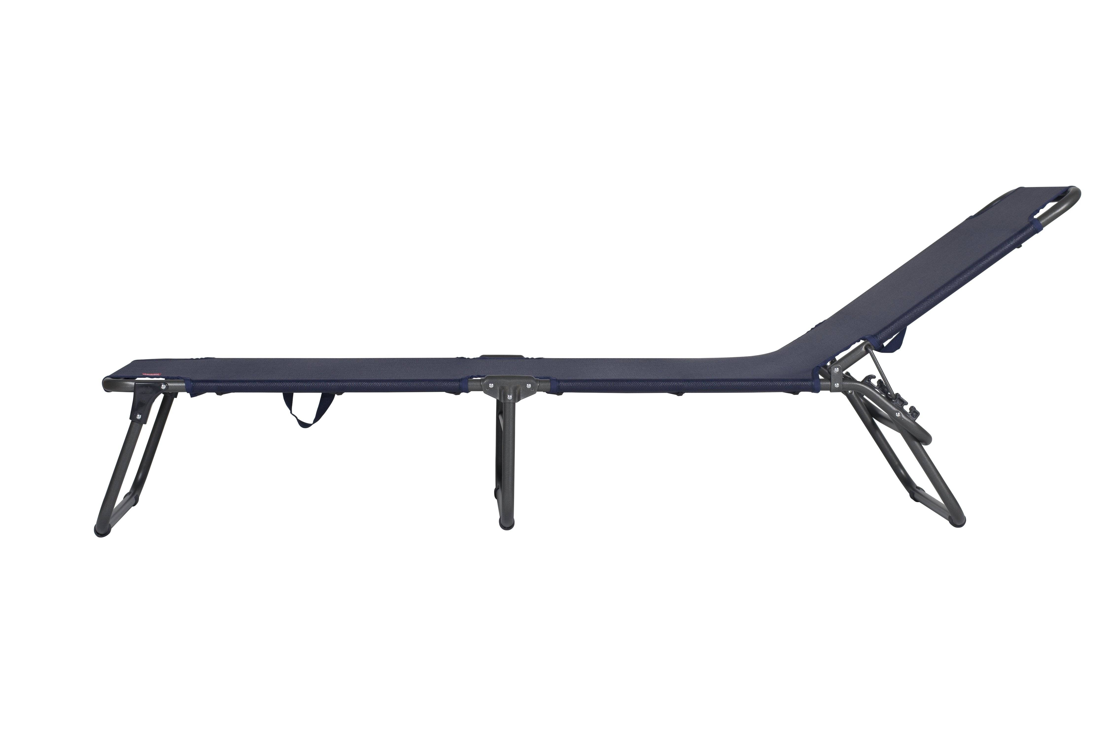 Fiam - Bain de Soleil AMIGO Aluminium ANTHRACITE Texfil BLEU MARINE 161/190x60x36/82 cm FIAM - Imagen 3
