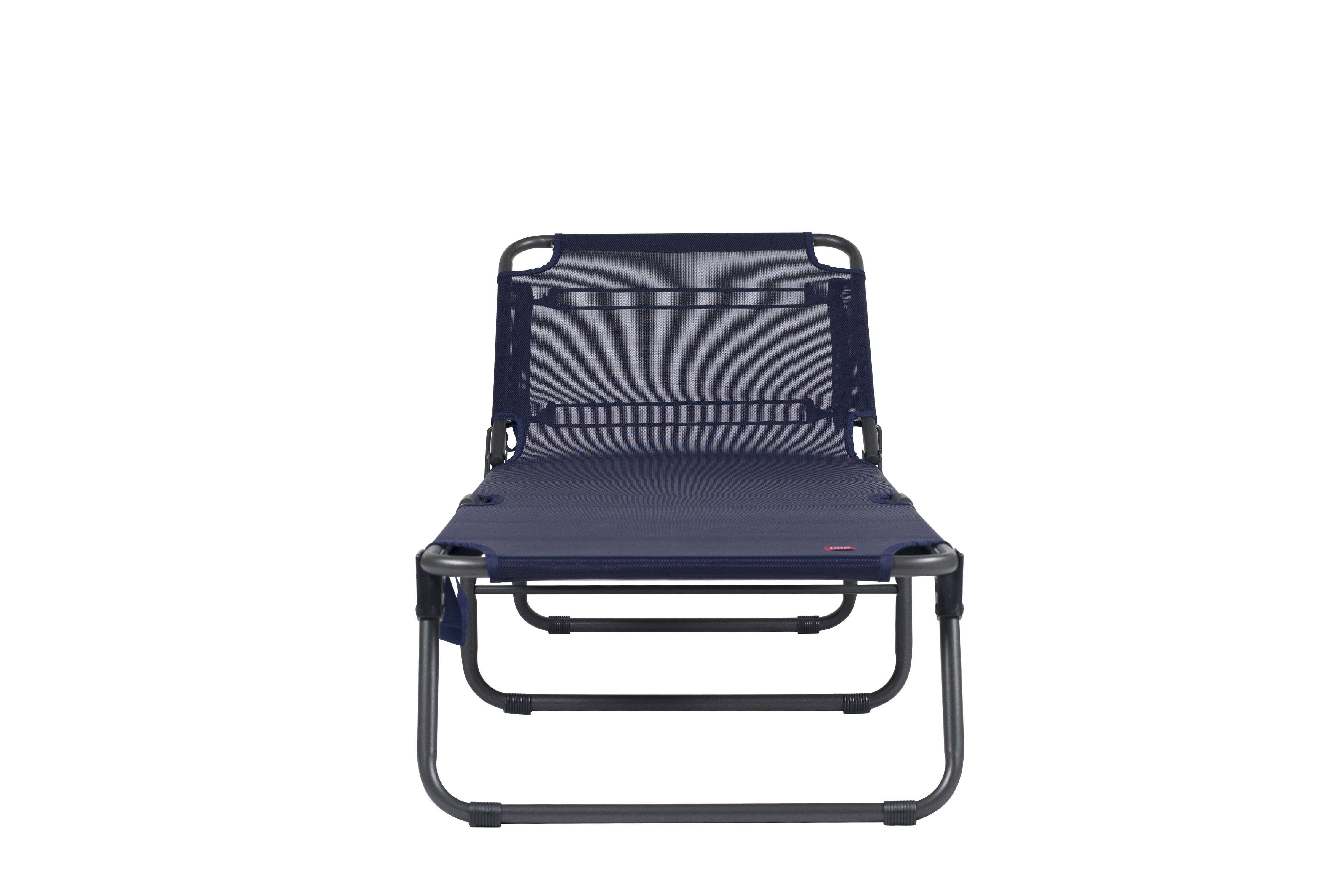 Fiam - Bain de Soleil AMIGO Aluminium ANTHRACITE Texfil BLEU MARINE 161/190x60x36/82 cm FIAM - Imagen 2
