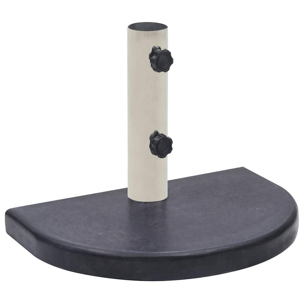 ComfortXL - Pied de Parasol Demi-Lune en Granit 10 kg Socle pour Mur Balcon Terrasse Noir – ComfortXL Outdoor Living - Image 4