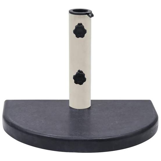 ComfortXL - Pied de Parasol Demi-Lune en Granit 10 kg Socle pour Mur Balcon Terrasse Noir – ComfortXL Outdoor Living - Image 2