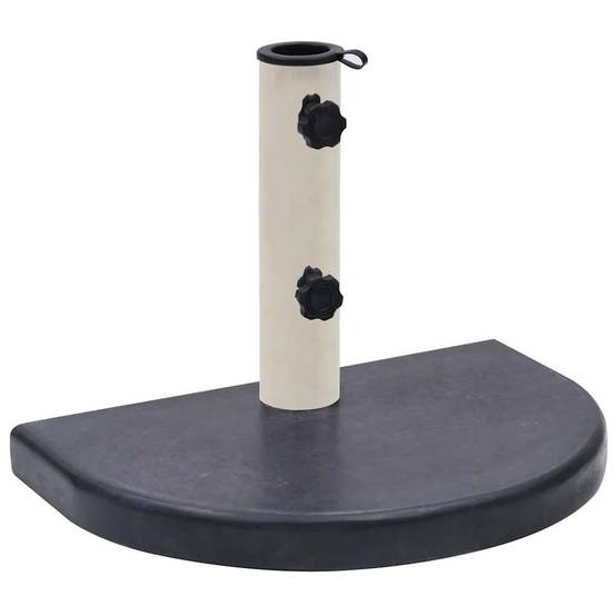 ComfortXL - Pied de Parasol Demi-Lune en Granit 10 kg Socle pour Mur Balcon Terrasse Noir – ComfortXL Outdoor Living - Image 1