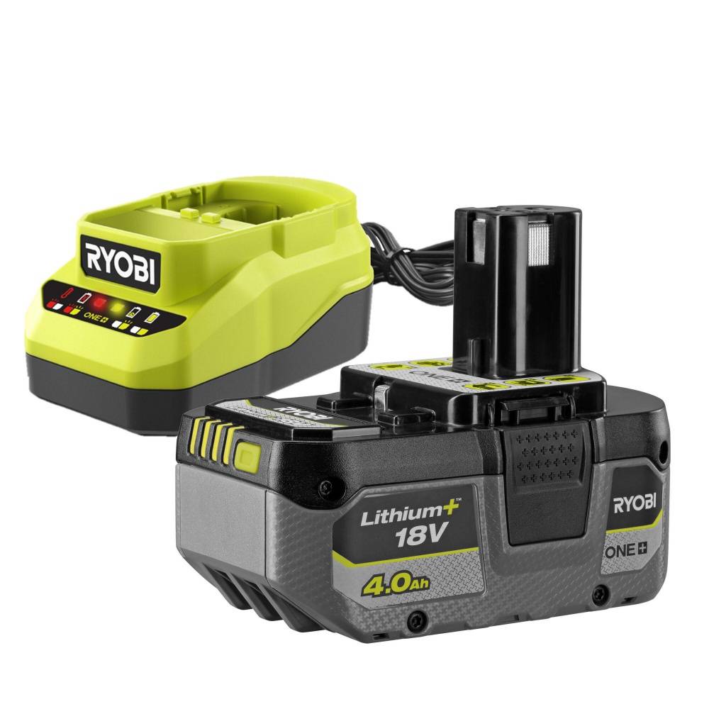 Ryobi - Lot d'1 batterie et d'1 chargeur RYOBI, 18 V, 4 Ah Rc18120a-140xg lithium-ion