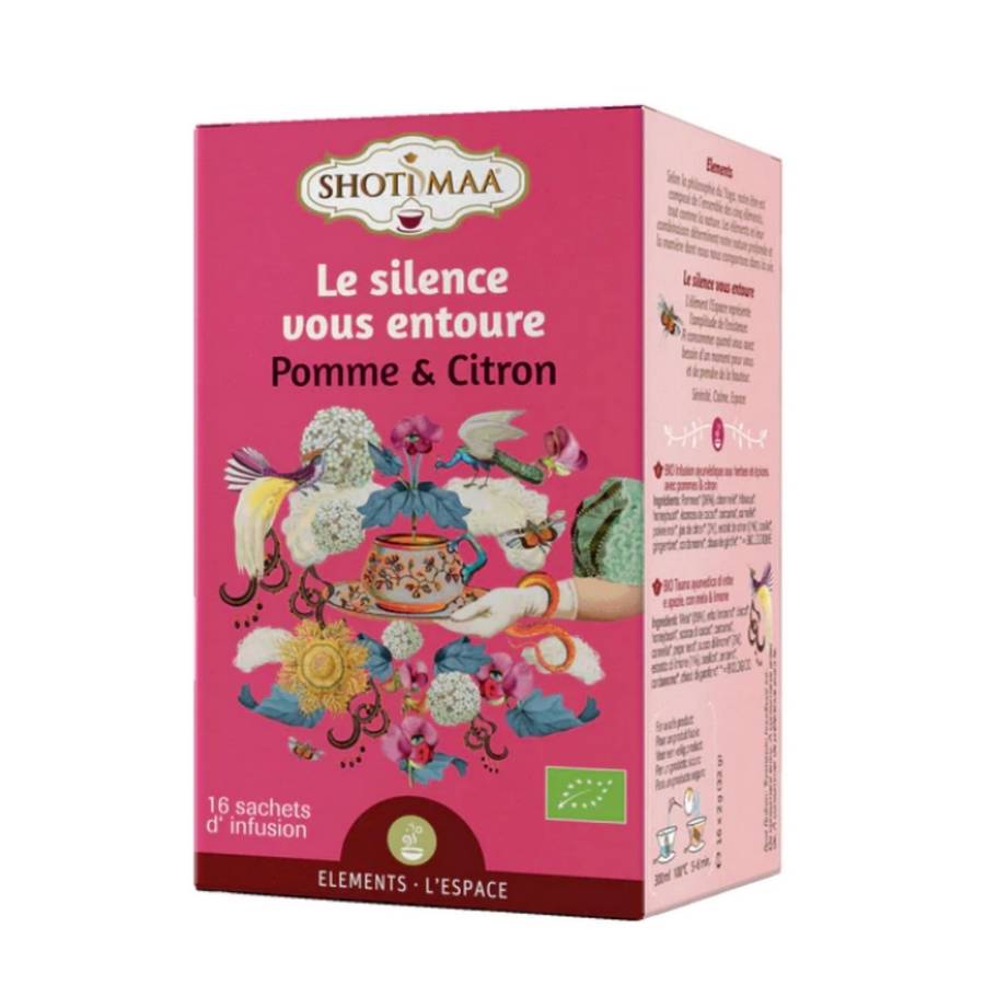 Tisane Bio Le Silence vous Entoure - Thé Infusions Bio Apaisante et rafraichissante - Honeybush, Pomme et Citron - Idéale Soirée - Image 1