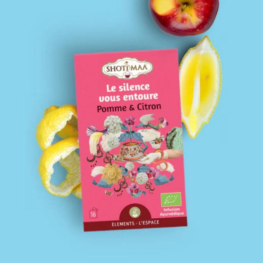 Tisane Bio Le Silence vous Entoure - Thé Infusions Bio Apaisante et rafraichissante - Honeybush, Pomme et Citron - Idéale Soirée - Image 3