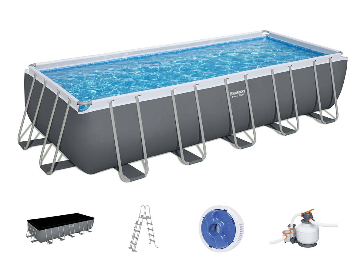 Bestway - Piscine tubulaire Power Steel rectangulaire 6,40 x 2,74 x 1,32 m - Bestway - Imagen 3