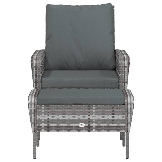Chaise bois composite 1 places tissu gris 69 x 78 x 88 cm - Prolenta premium p3100.7 - Image 3