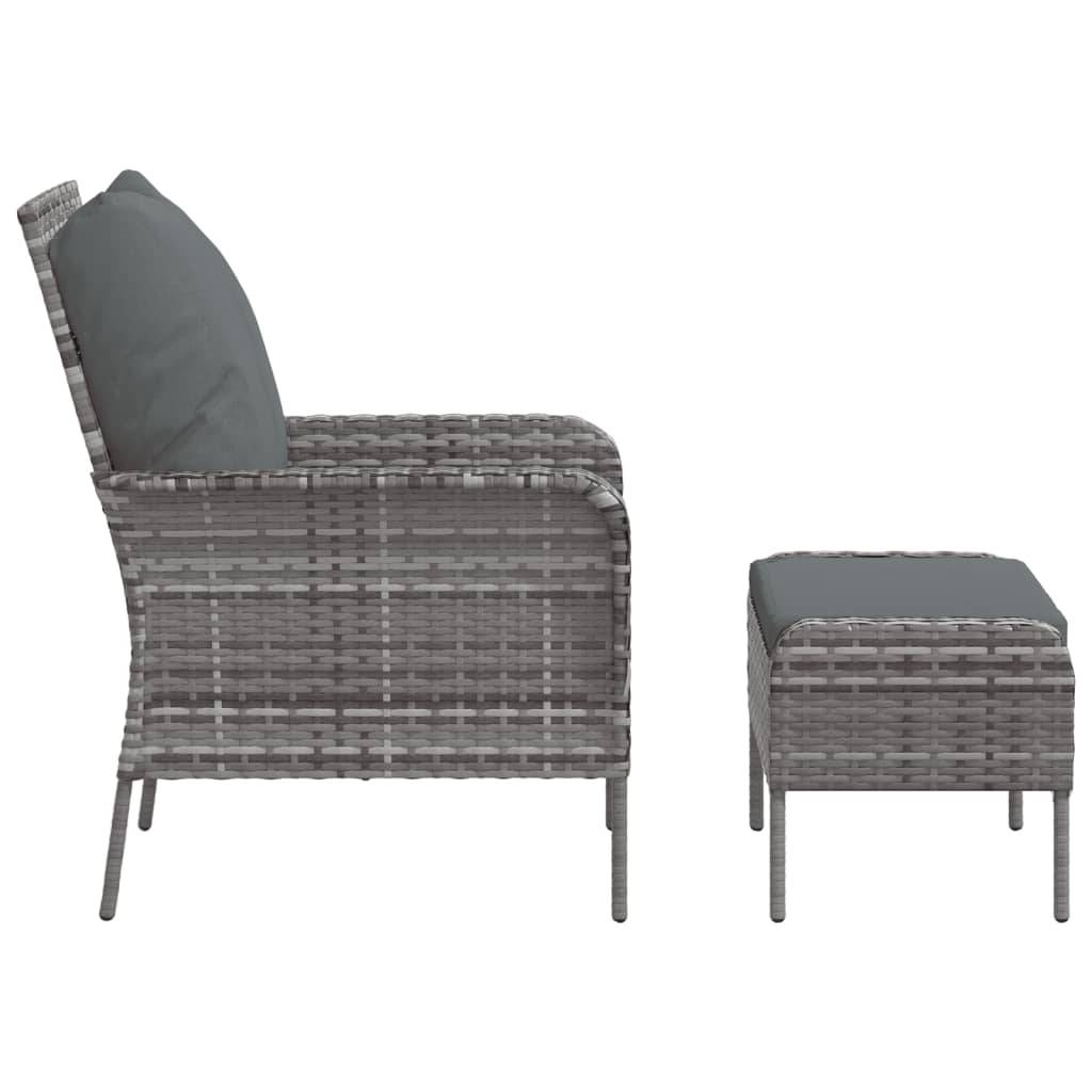 Chaise bois composite 1 places tissu gris  69 x 78 x 88 cm  - Prolenta premium  p3100.7 - Image 4