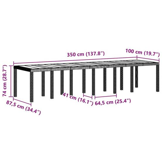 Table et Chaises de Jardin 15 Pièces Résine Tressée avec Coussins pour 14 Convives Blanc – ComfortXL Outdoor Living - Image 4