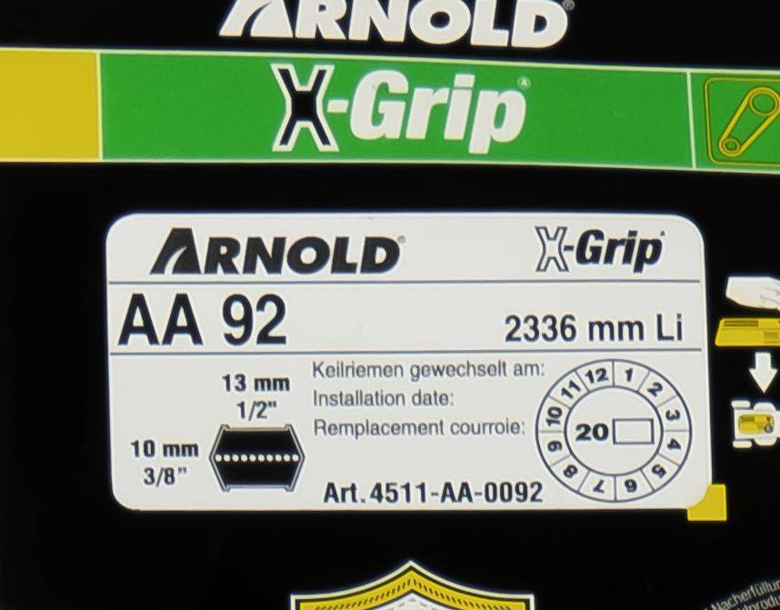 Arnold - Courroie hexagonale X-Grip de type AA 92 Arnold - Imagen 2