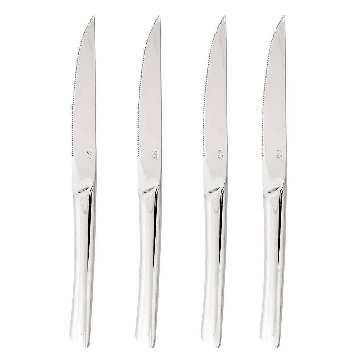 Lot de 4 Couteaux à Steak "Olympe" 22cm Argent - Image 1