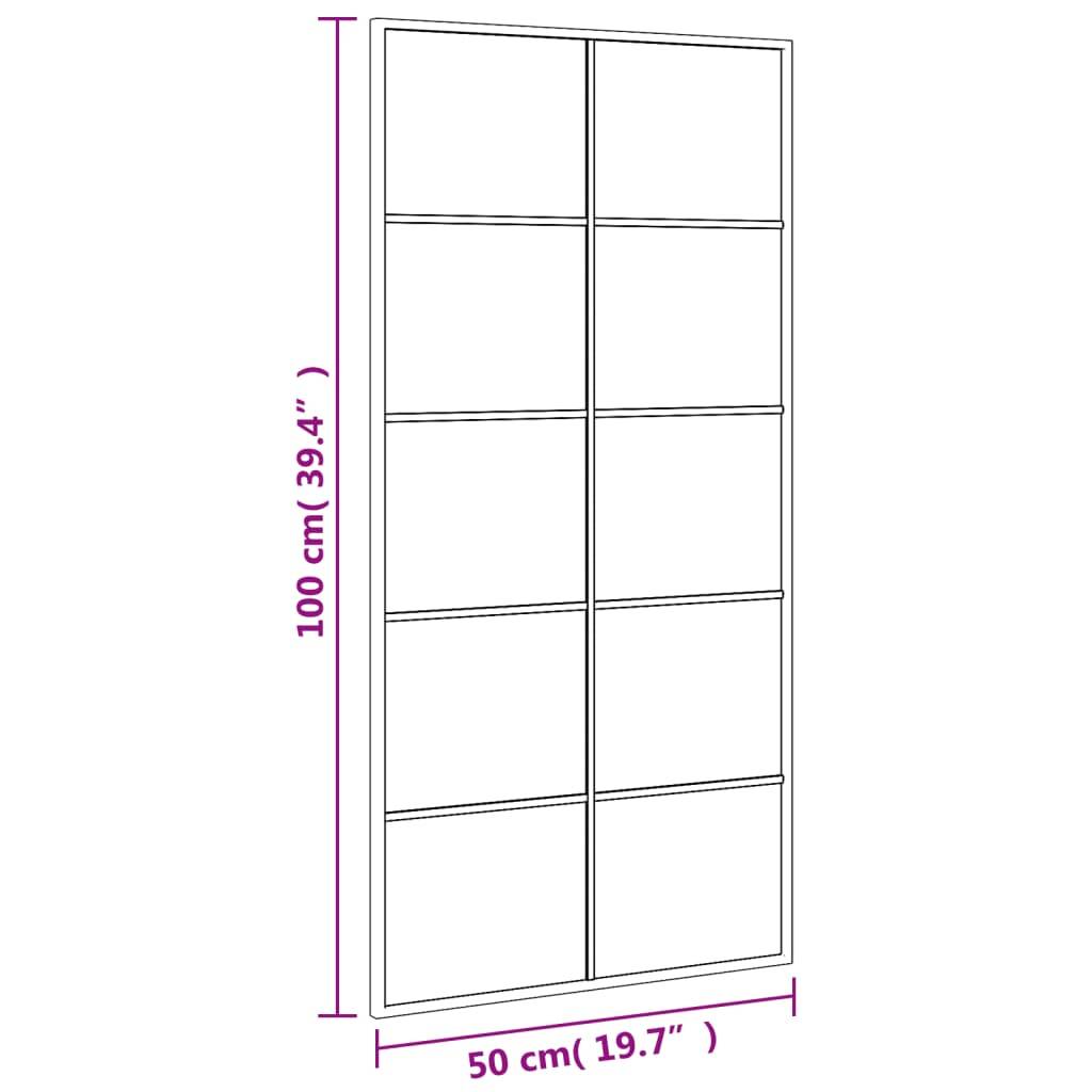 Maison Chic - Miroir mural noir 50x100 cm rectangulaire fer Maison Chic - Image 8