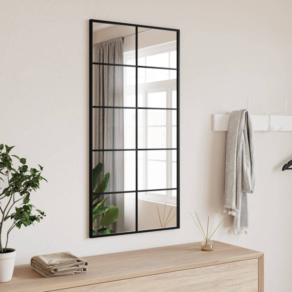 Maison Chic - Miroir mural noir 50x100 cm rectangulaire fer Maison Chic - Image 2