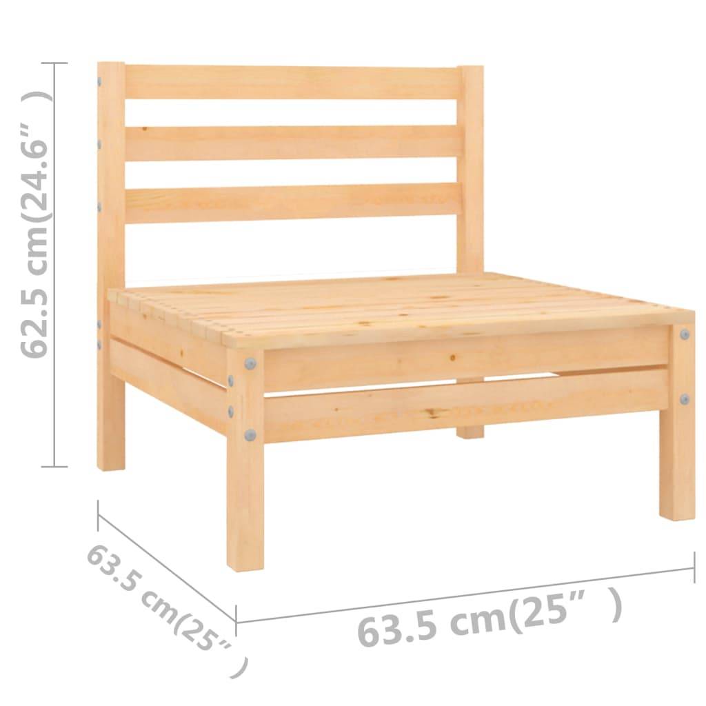 Helloshop26 - Salon de jardin meuble d'extérieur ensemble de mobilier 4 pièces bois de pin massif - Imagen 8