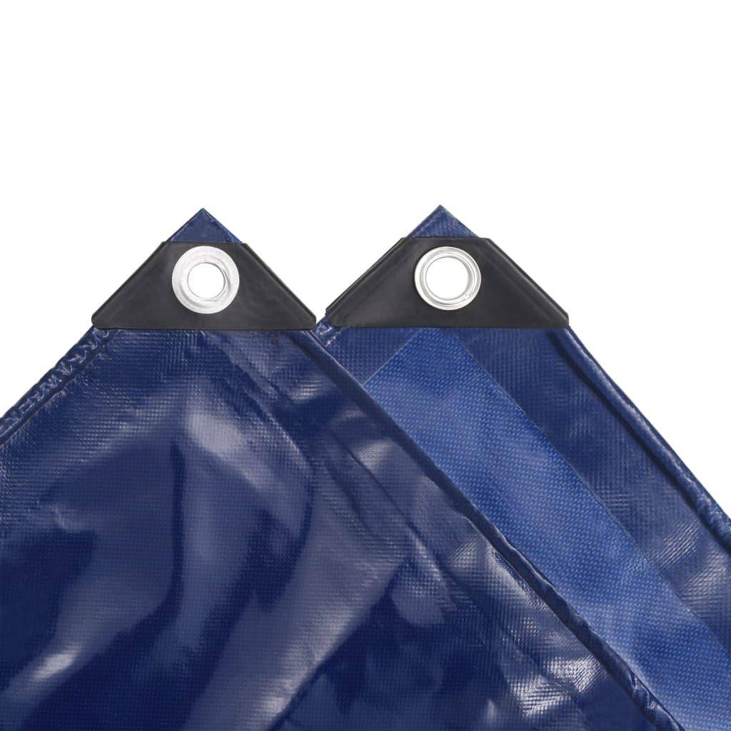 Helloshop26 - Bâche couverture de protection housse de protection imperméable contre uv camping meubles de jardin voitures bateau extérieur 6 x 8 m bleu - Imagen 4