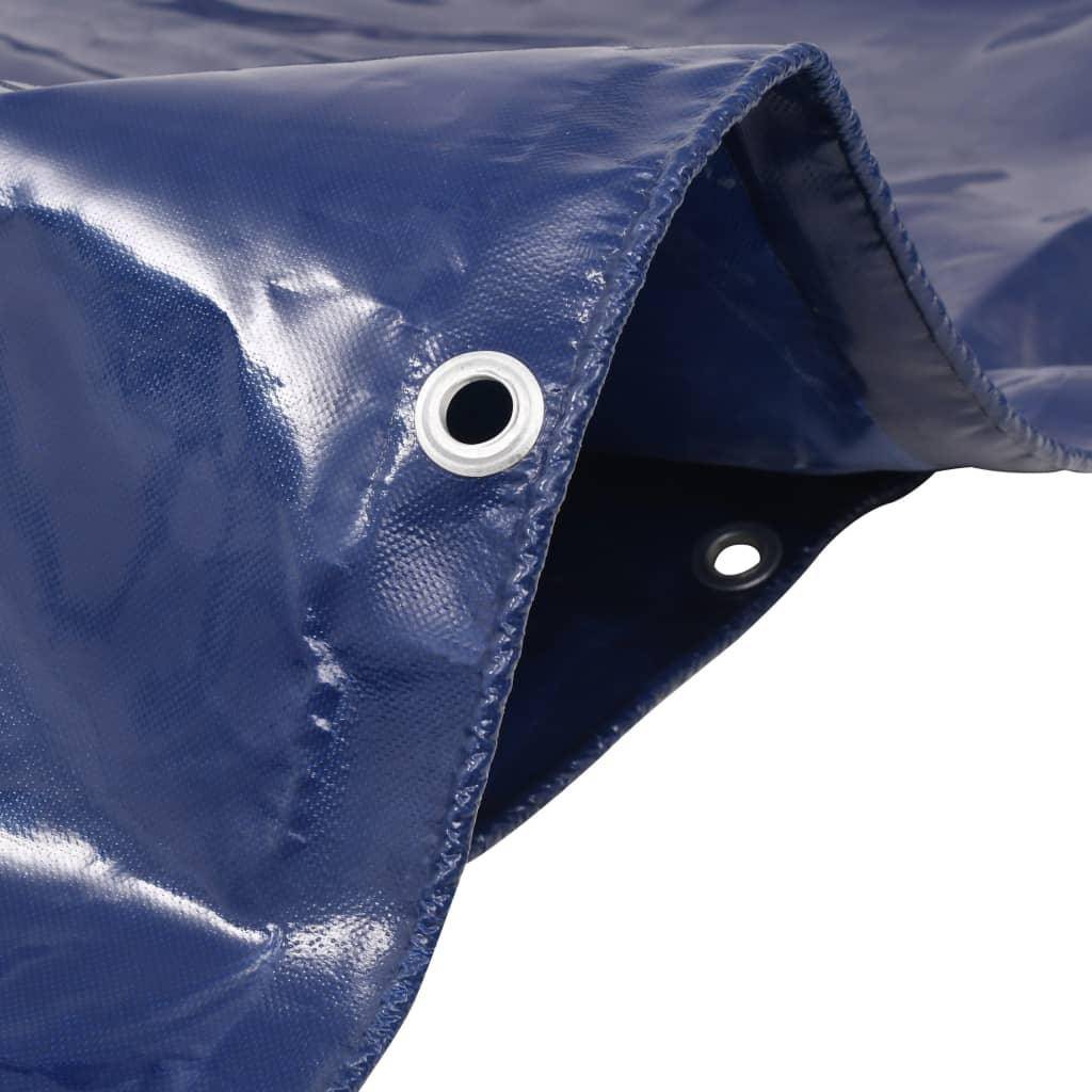 Helloshop26 - Bâche couverture de protection housse de protection imperméable contre uv camping meubles de jardin voitures bateau extérieur 6 x 8 m bleu - Imagen 2