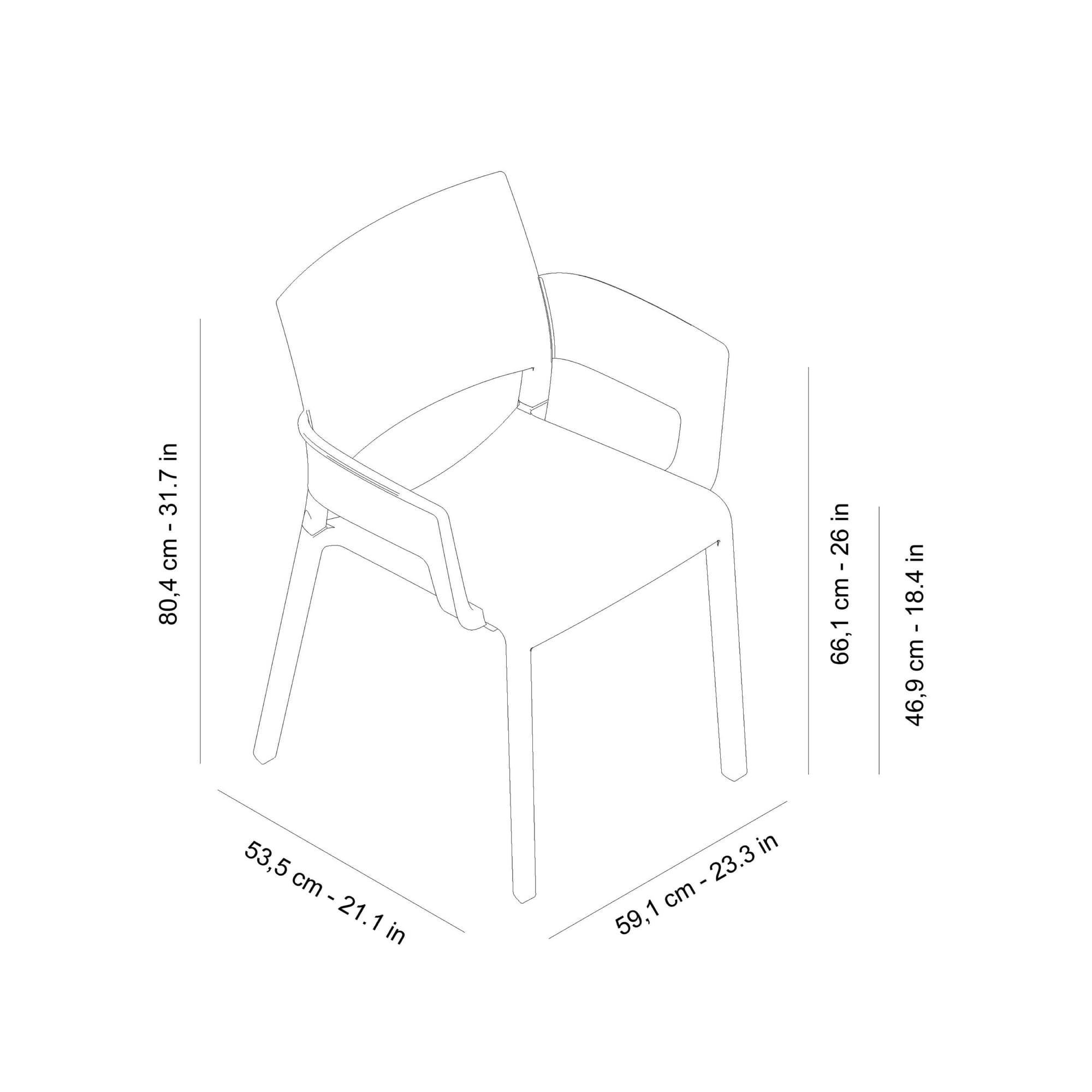 Resol - Fauteuils Fiona Resol plastique blanc (Lot de 2) - Image 2