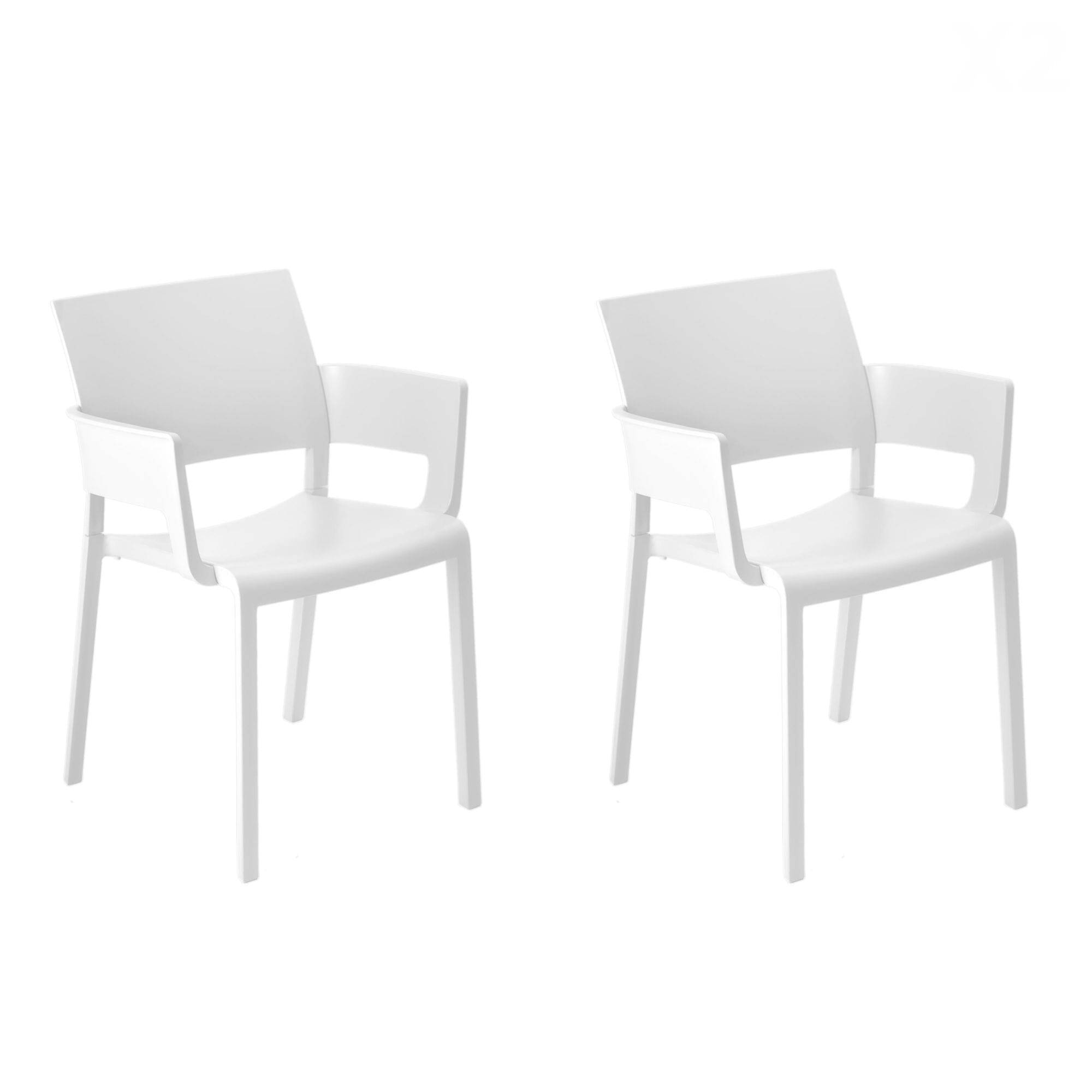 Resol - Fauteuils Fiona Resol plastique blanc (Lot de 2) - Image 1
