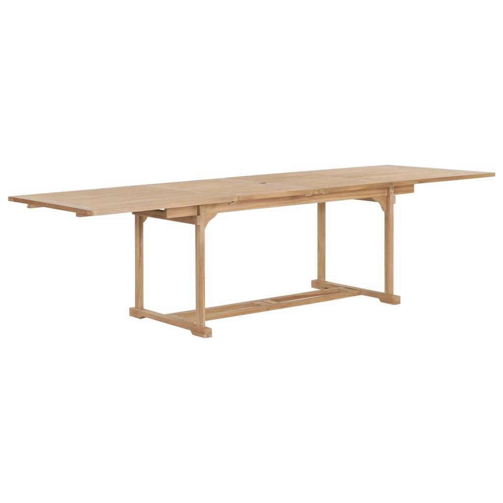 Très Grande Table de Jardin Extensible 180 à 280 cm en Teck Massif, avec Double Allonge, Idéale pour 12 Personnes – ComfortXL Outdoor Living - Image 2